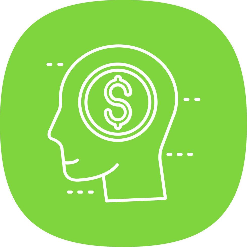 Greed Line Curve Icon vector