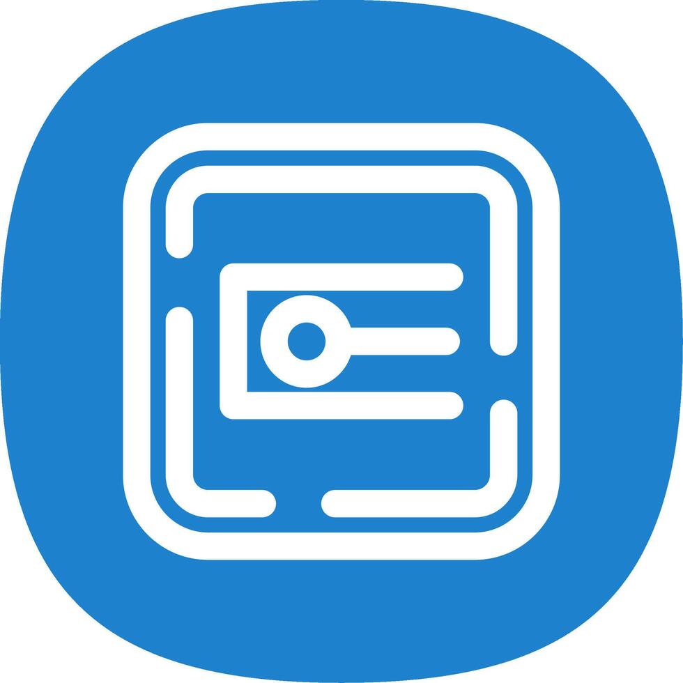 Endpoint Line Curve Icon vector