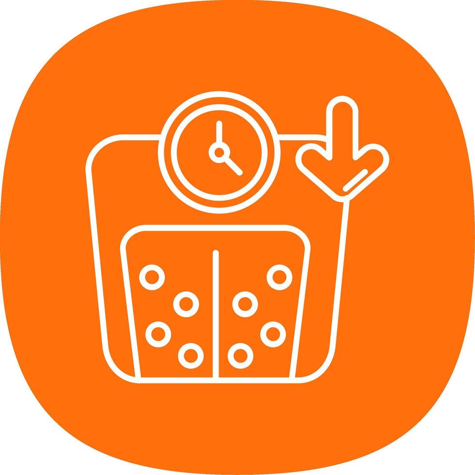 Weight Line Curve Icon vector