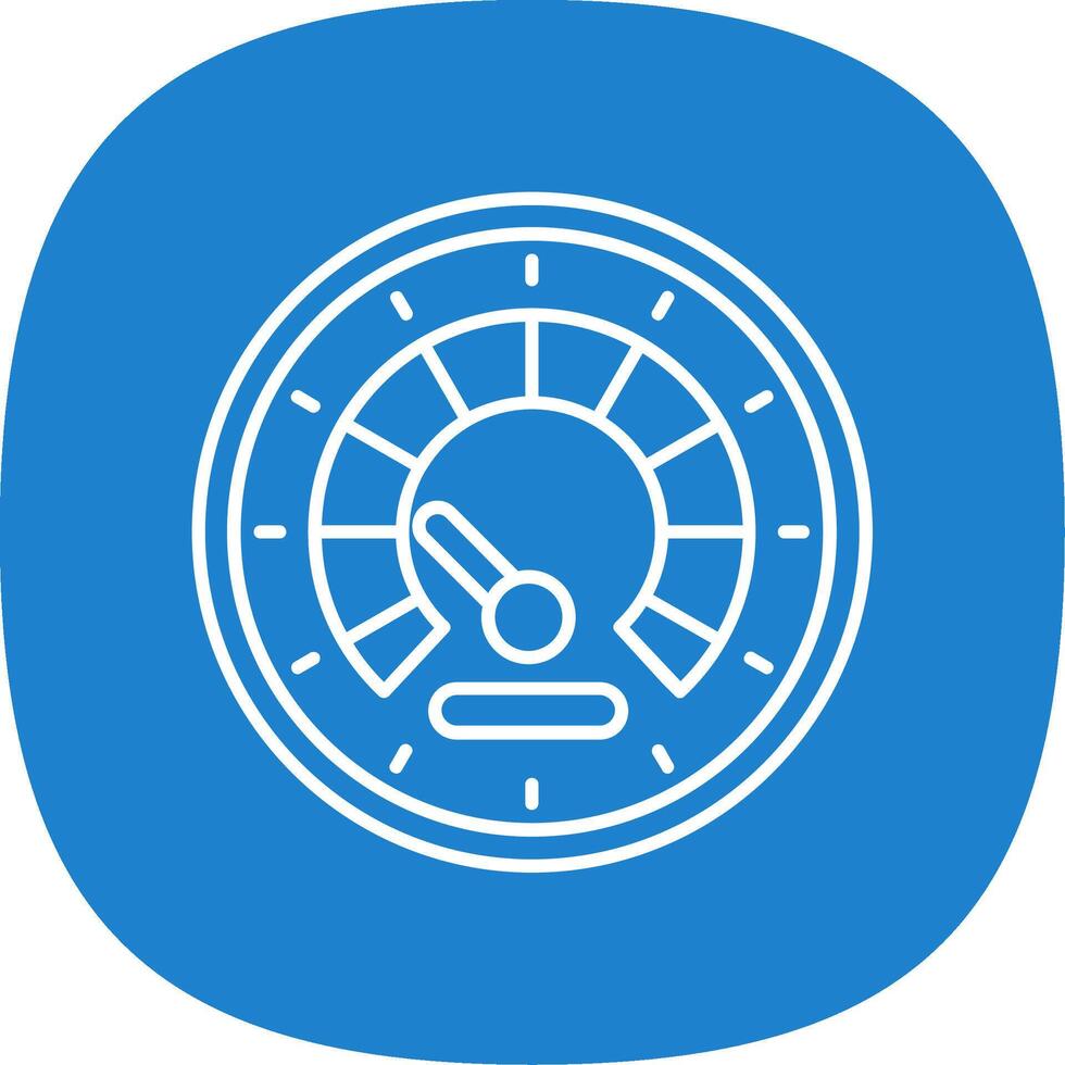 Speedometer Line Curve Icon vector