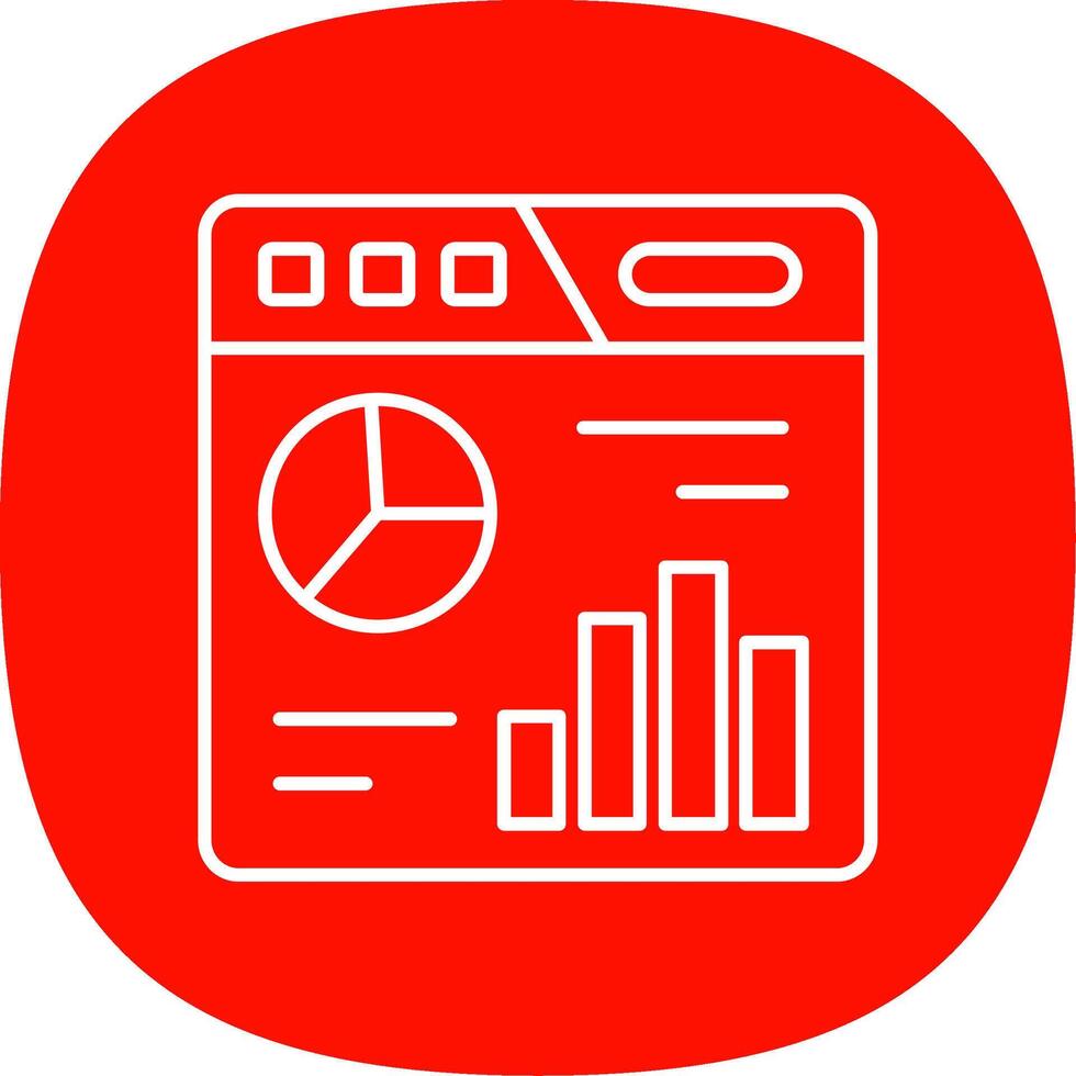 Dashboard Line Curve Icon vector