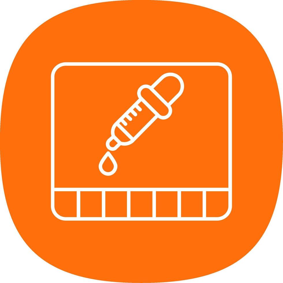Dropper Line Curve Icon vector