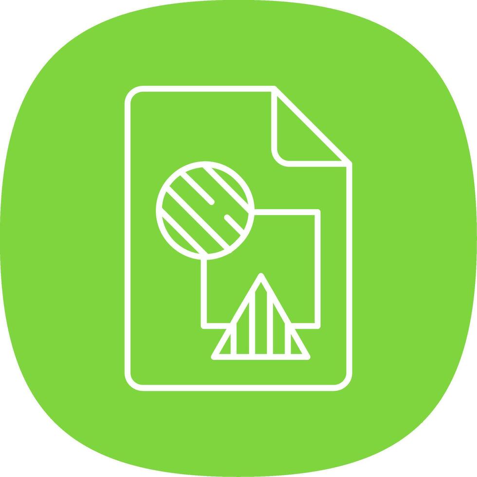 File Line Curve Icon vector