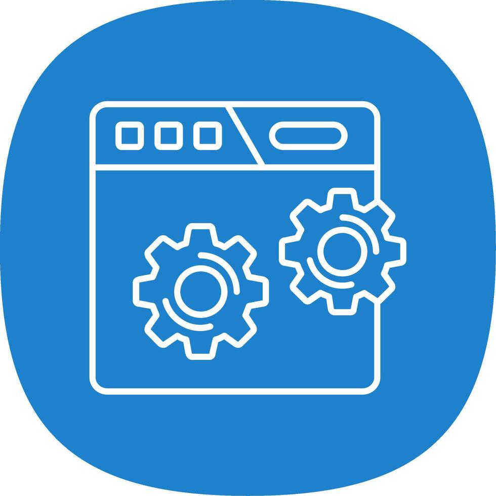 Web setting Line Curve Icon vector