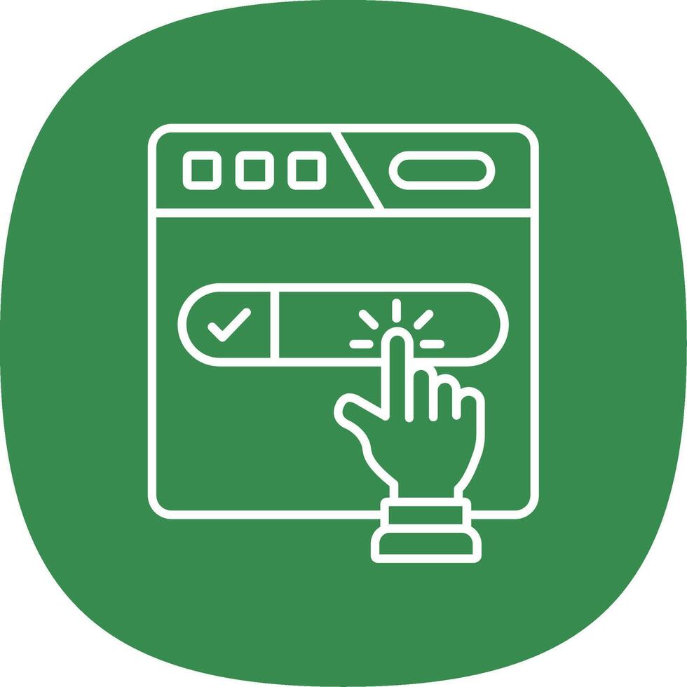 Subscribe Line Curve Icon vector