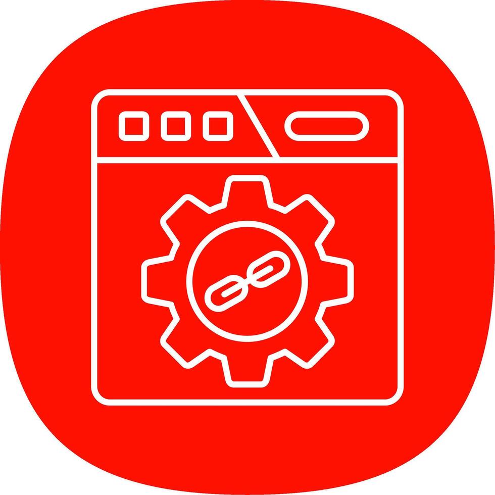 Backlink Line Curve Icon vector