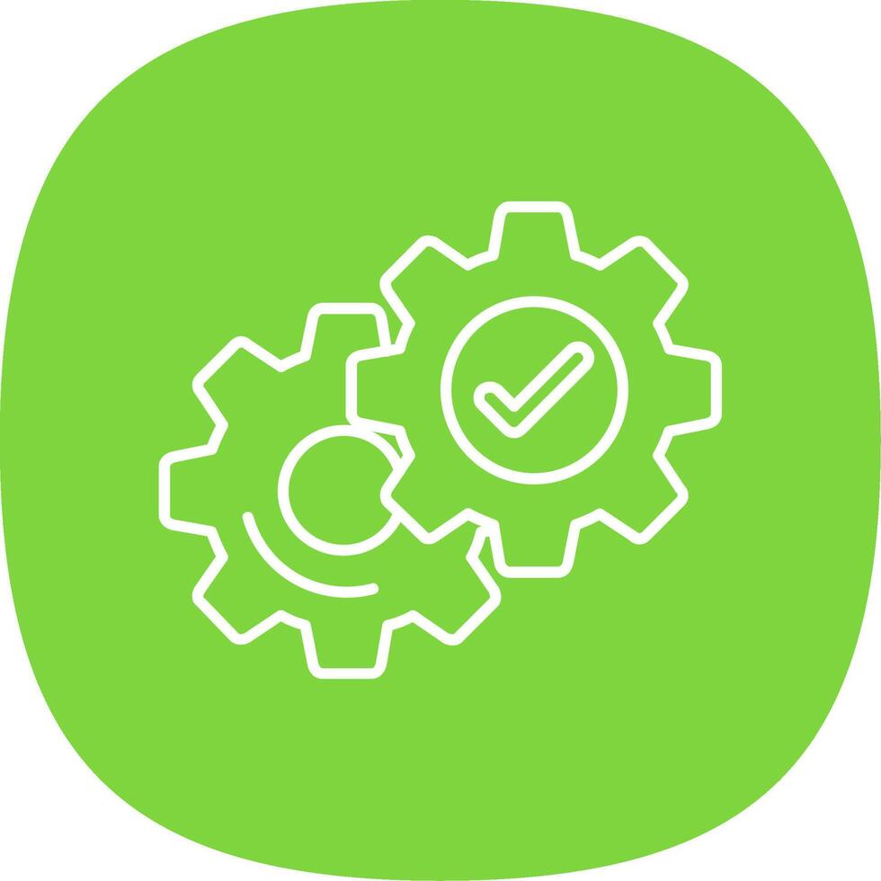 Setting Line Curve Icon vector