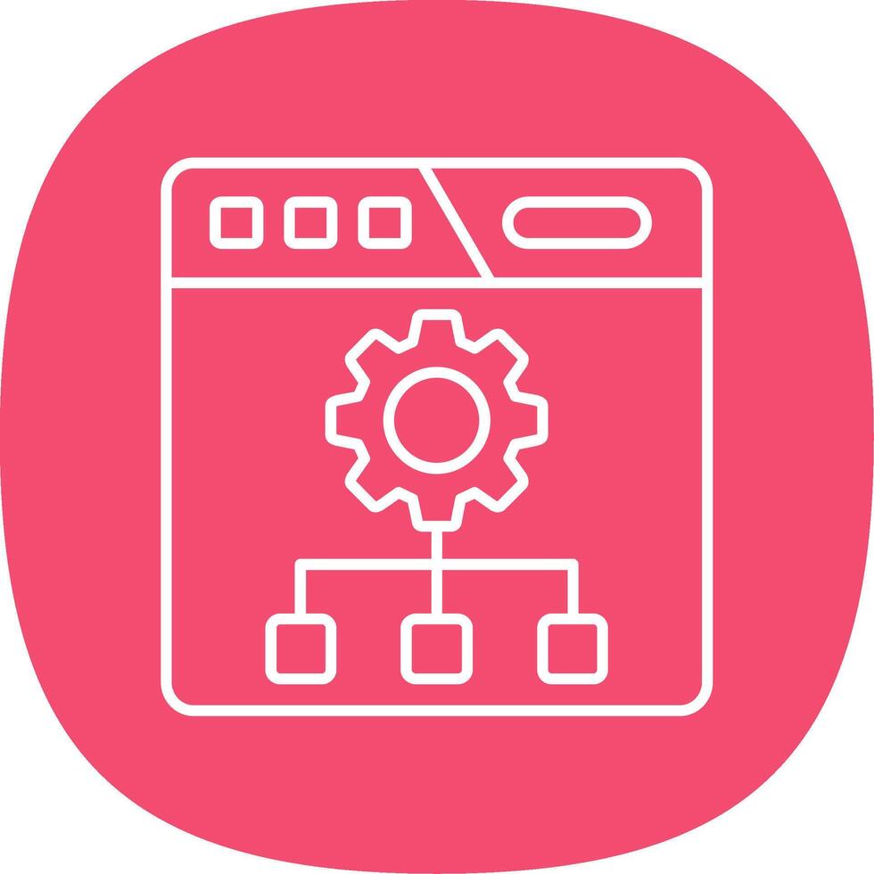 Setting Line Curve Icon vector