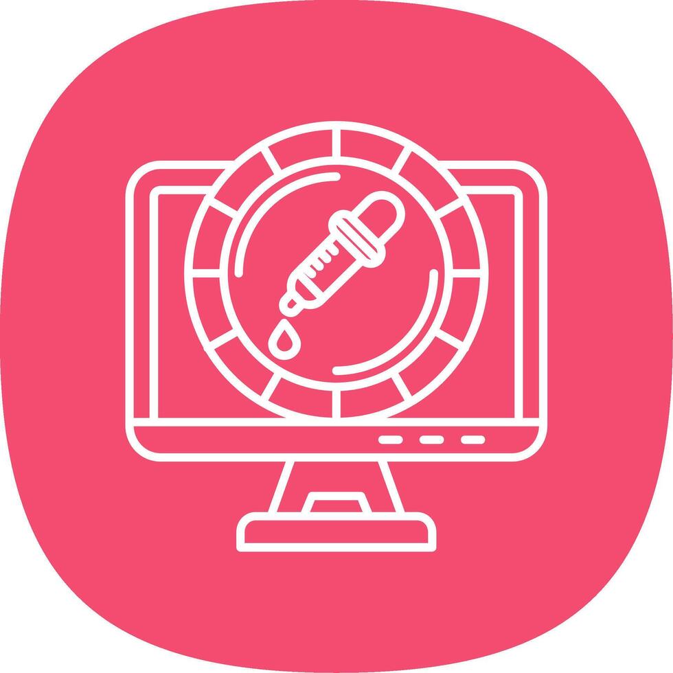 Color Line Curve Icon vector