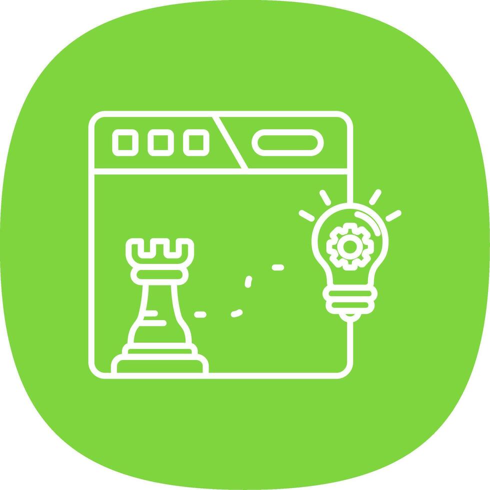 Strategic plan Line Curve Icon vector
