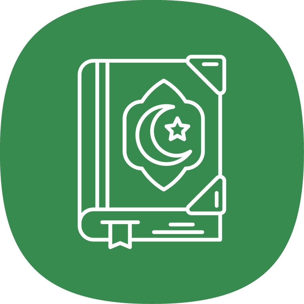 Quran Line Curve Icon vector