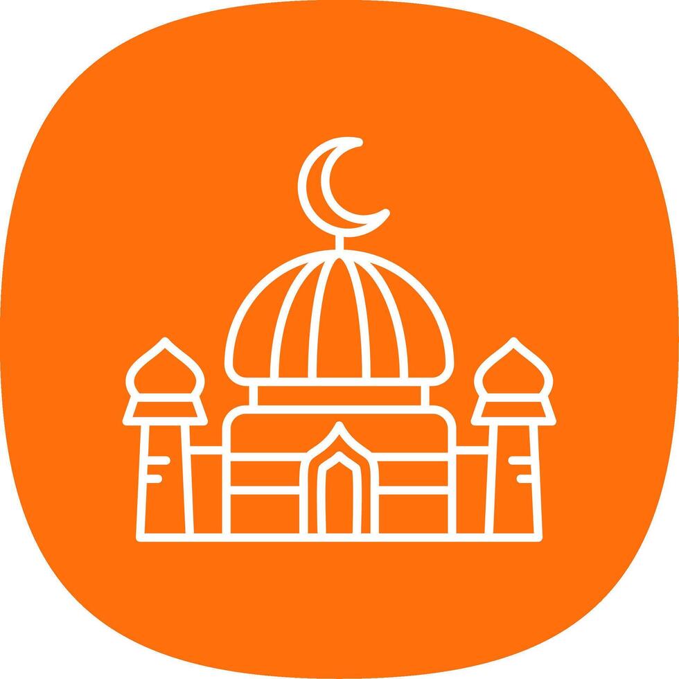 Dome Line Curve Icon vector