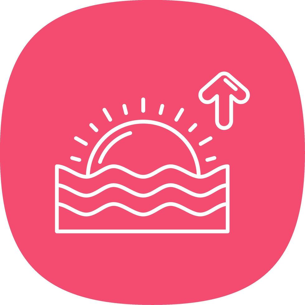 Sunrise Line Curve Icon vector