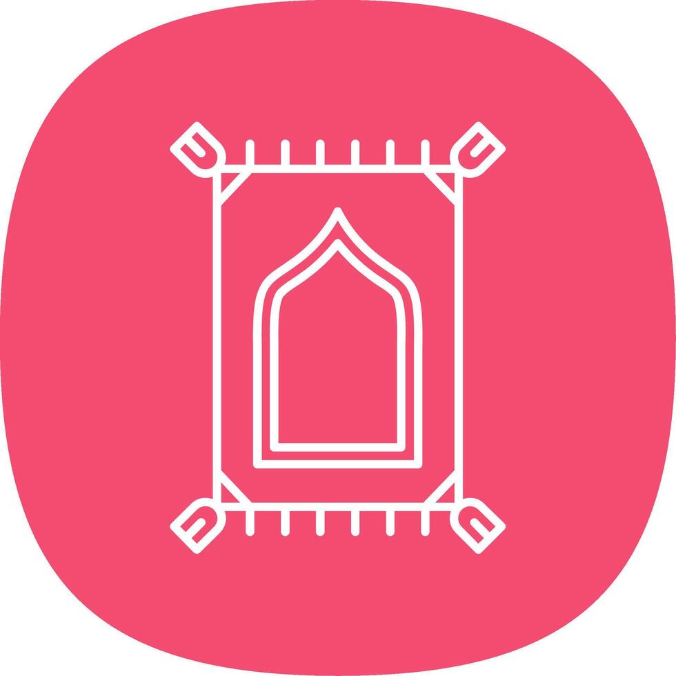 Prayer mate Line Curve Icon vector