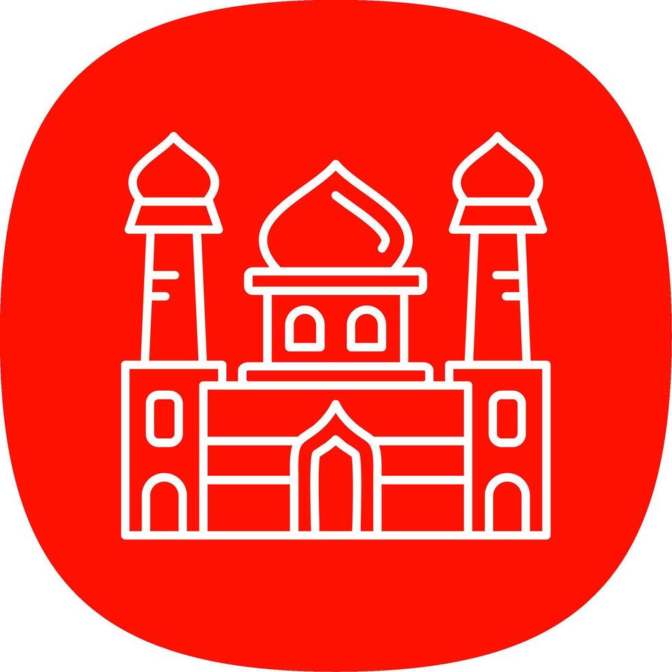 Mosque Line Curve Icon vector