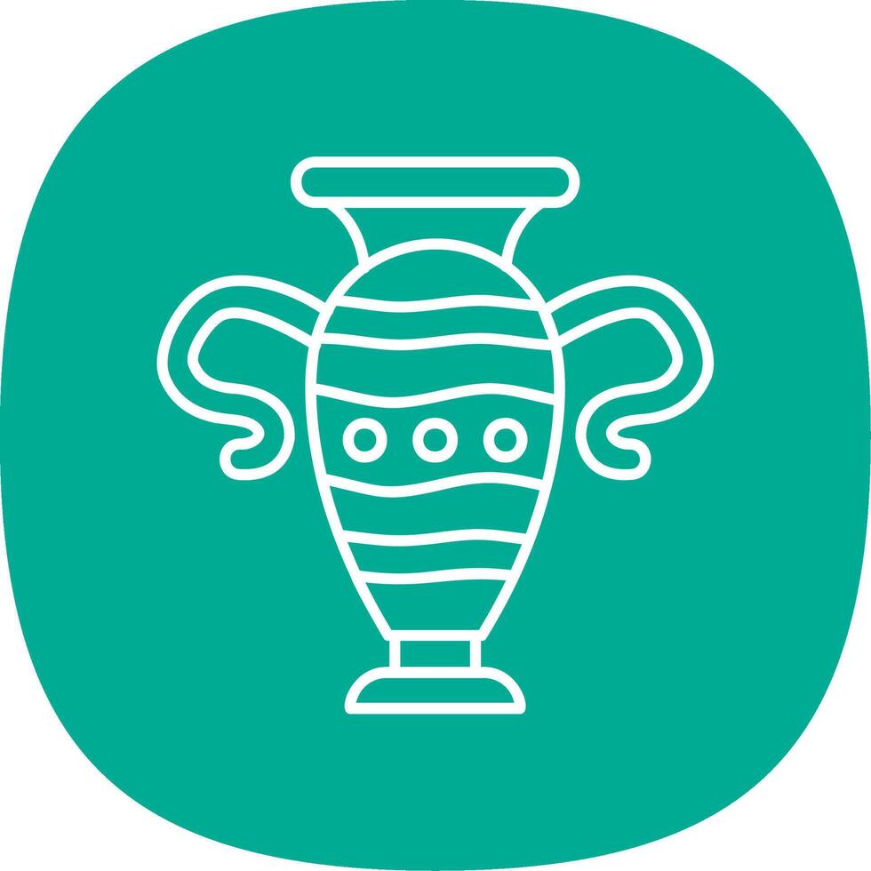 Vase Line Curve Icon vector