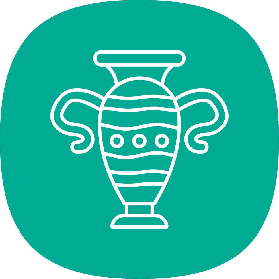 Vase Line Curve Icon vector