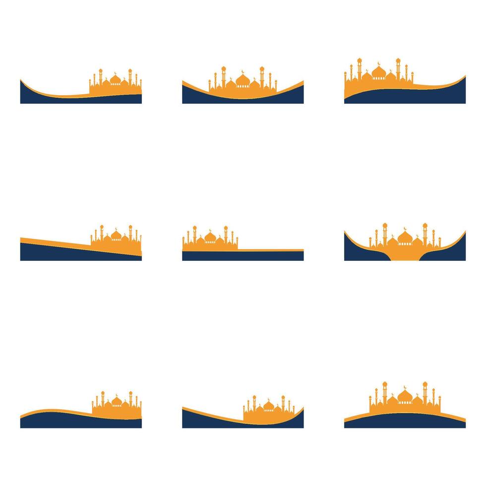 set of ramadan borders, ramadan border banners, arabic banners, element banners vector