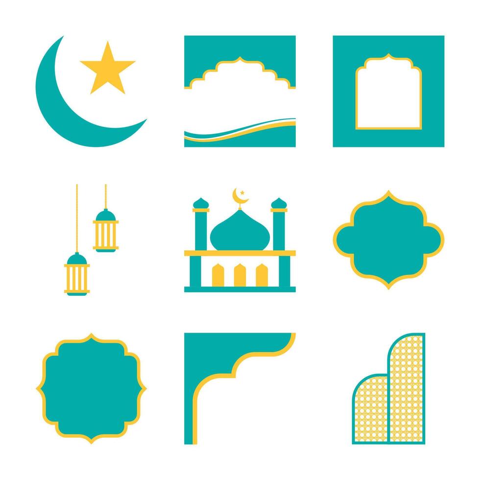 gráfico Ramadán diseño elementos, Ramadán bandera, islámico bandera vector
