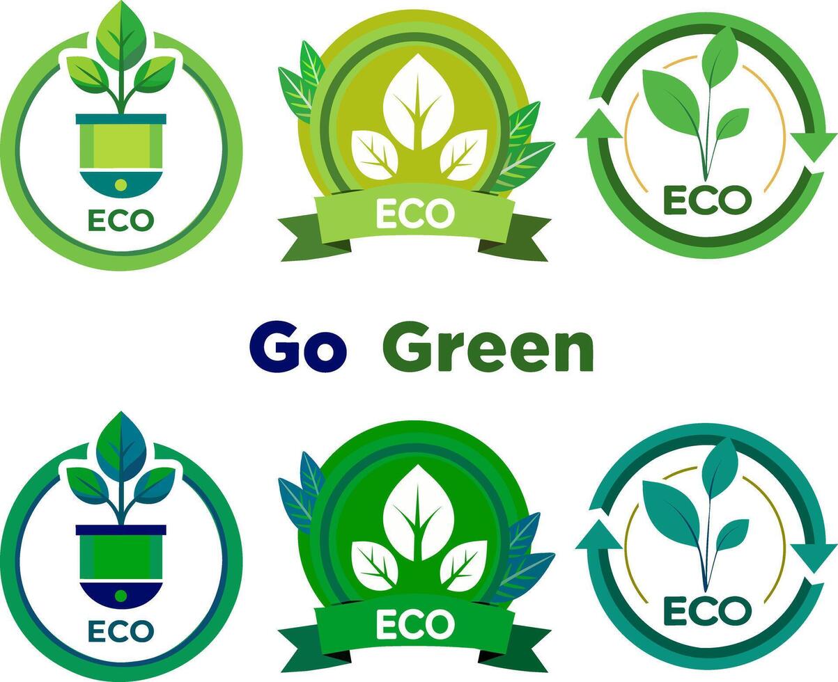 go green logo vector