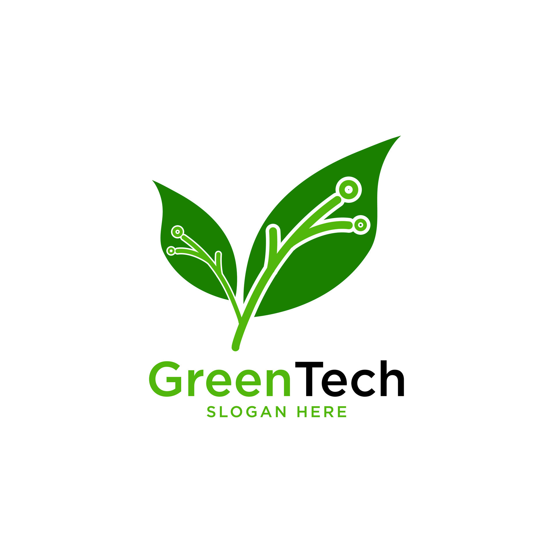 Green Tech Logo Template Design Vector, Emblem, Design Concept ...