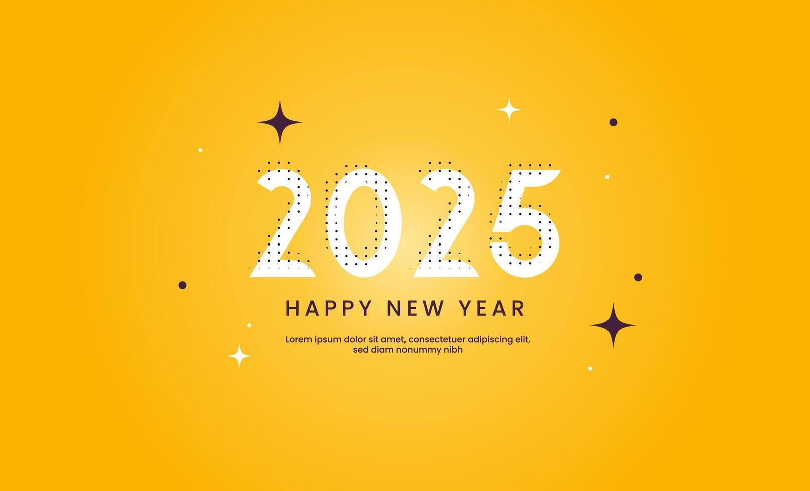 2025 typography simple modern minimalist design concept. Happy new year 2025 logo design vector