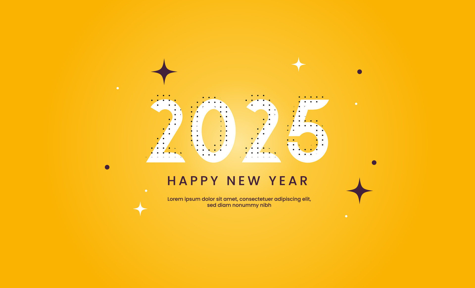 2025 typography simple modern minimalist design concept. Happy new year 2025 logo design