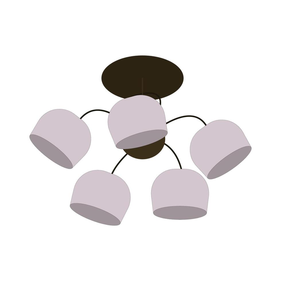 A vector image of a ceiling chandelier.