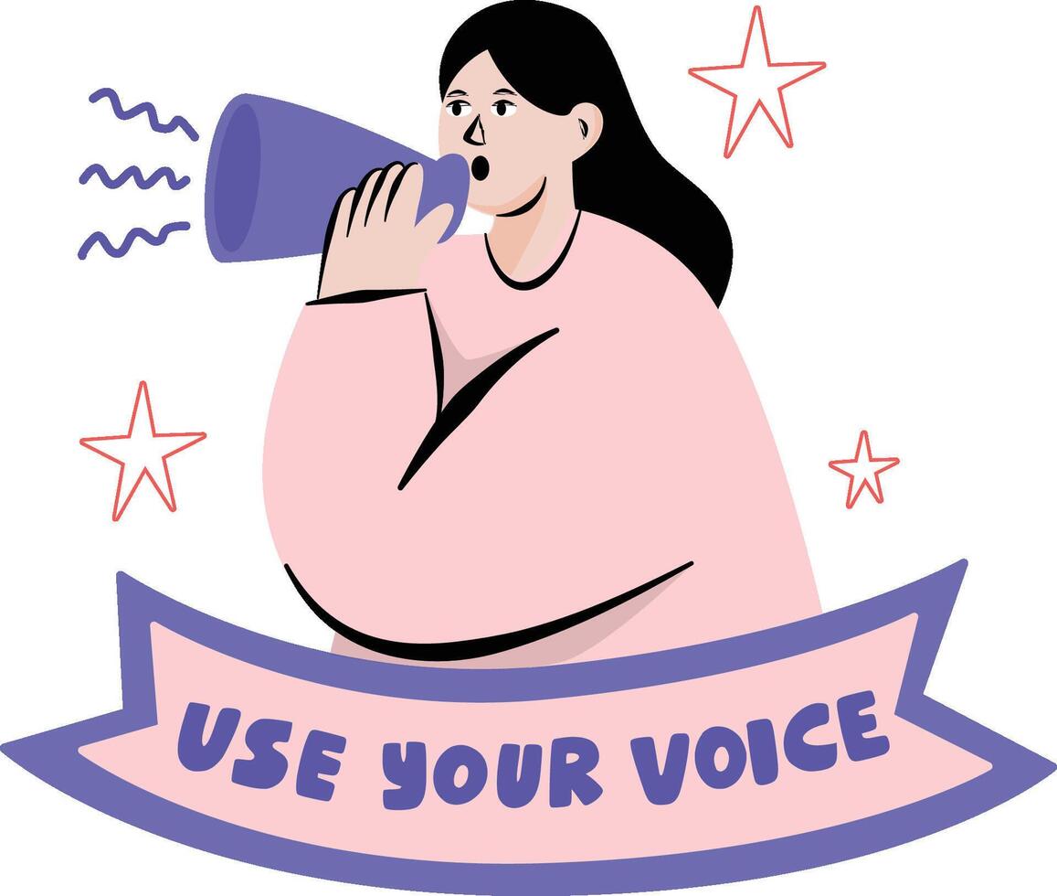 International Women's Day March 8 Girl Power Set Illustration Vector