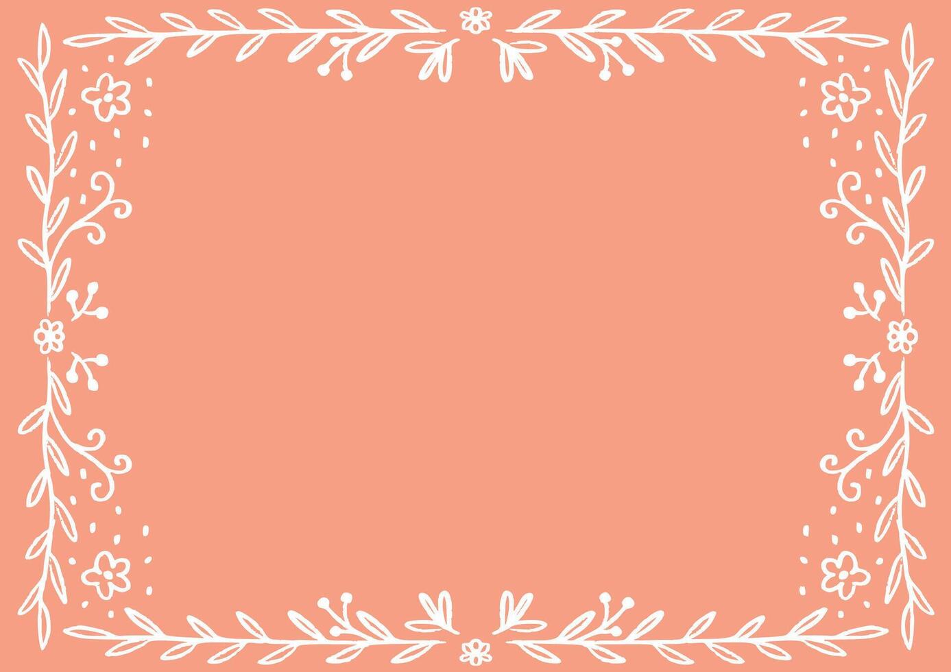 Handdrawn botanical floral frame vector