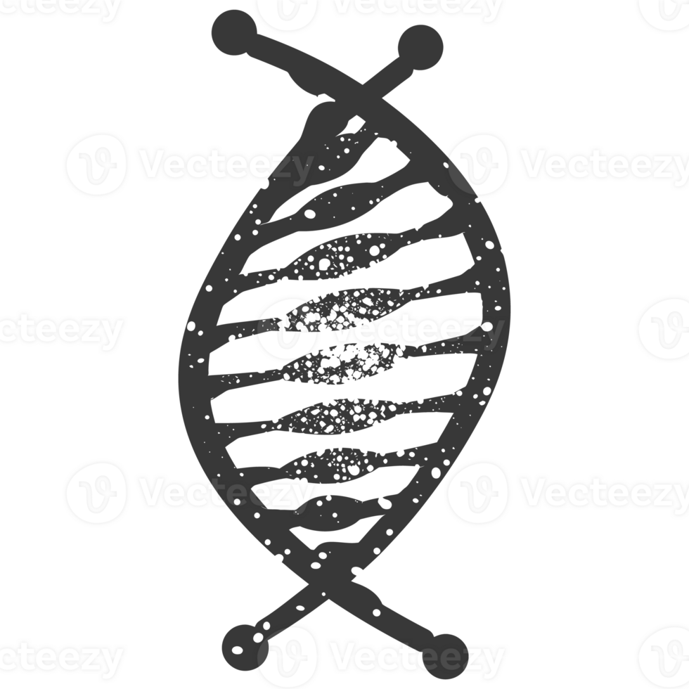 AI generated Silhouette gene DNA mutation symbol black color only png