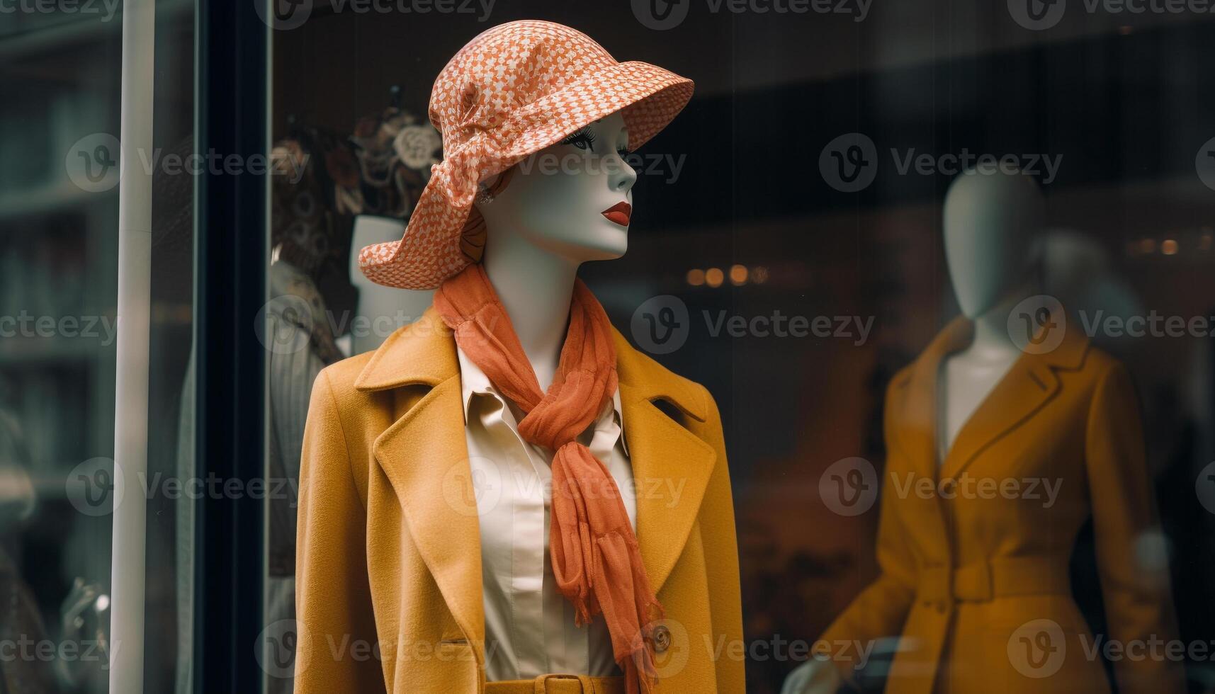 AI generated Fashion boutique displays elegant clothing for men and women generated by AI photo