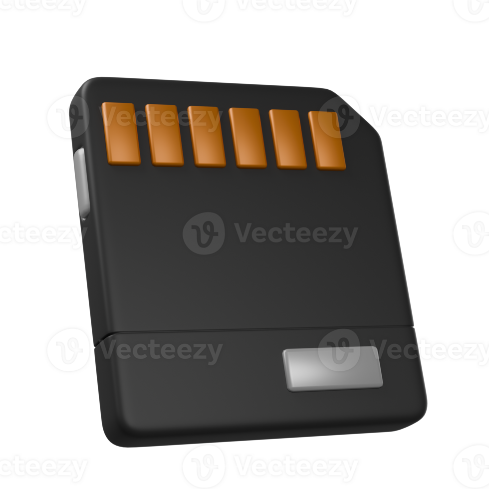 Memory card for camera 3d render png