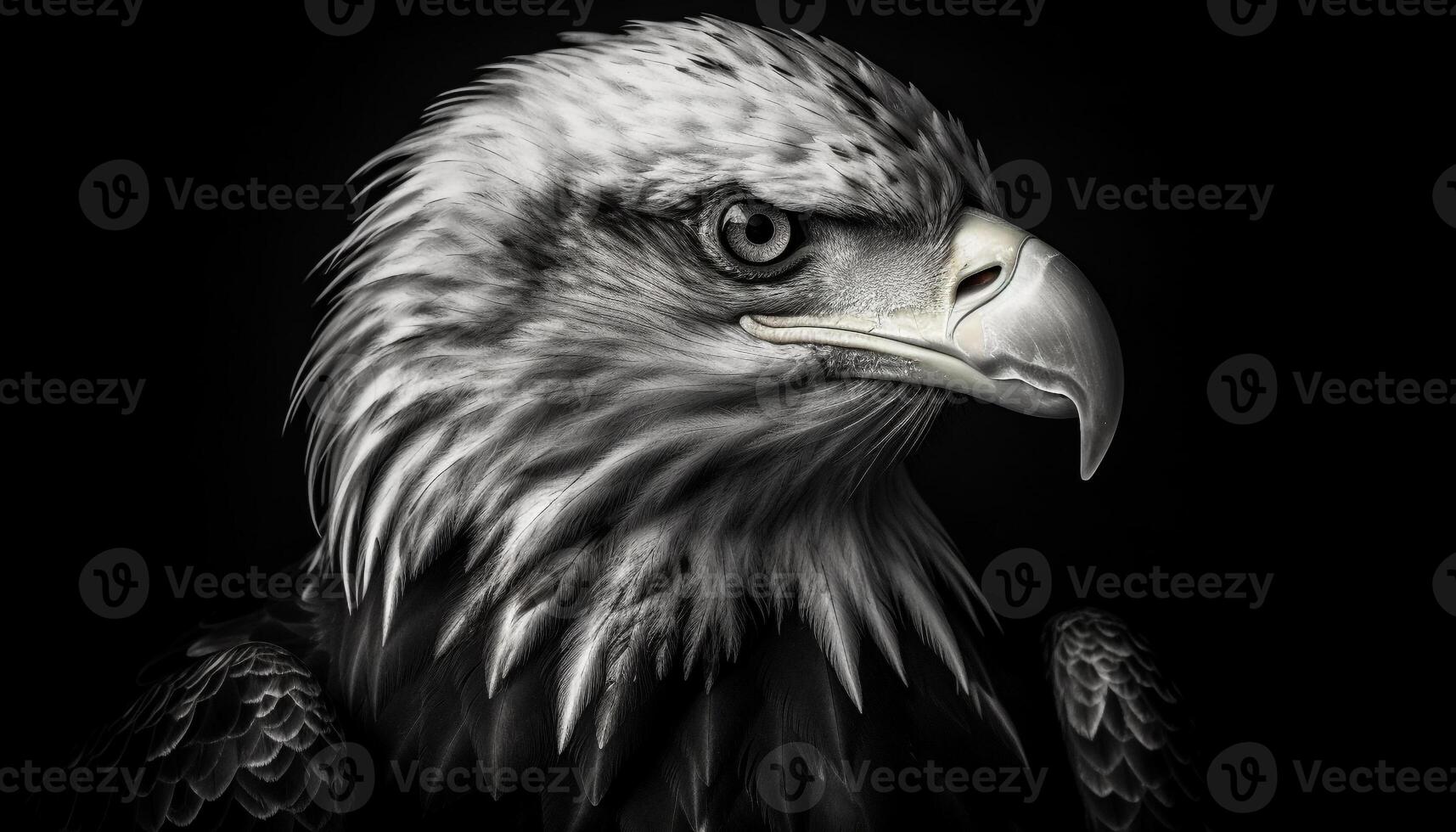 AI generated Majestic bird of prey flying, symbol of freedom and strength generated by AI photo