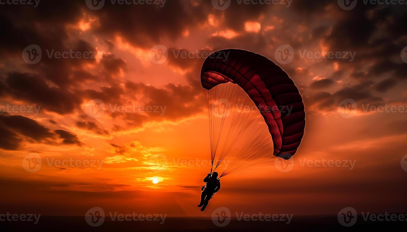 AI generated Men flying in mid air, experiencing the exhilaration of extreme sports generated by AI photo