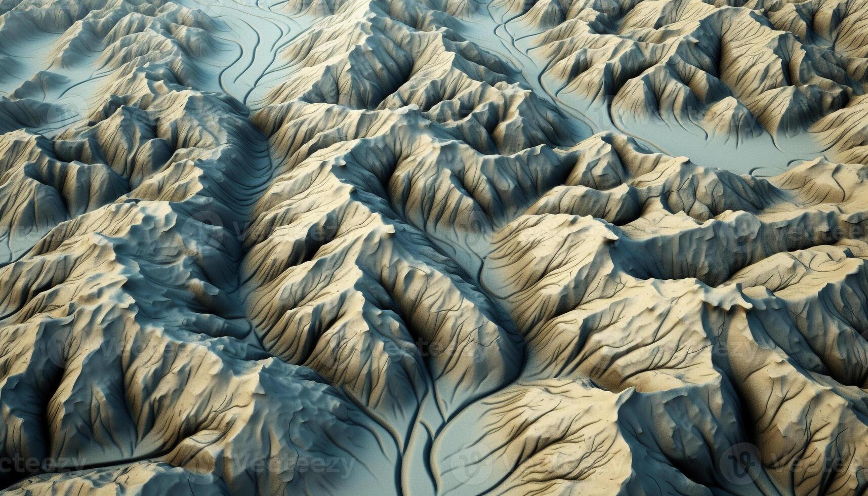 AI generated Abstract wave pattern on sandy coastline, beauty in nature generated by AI photo