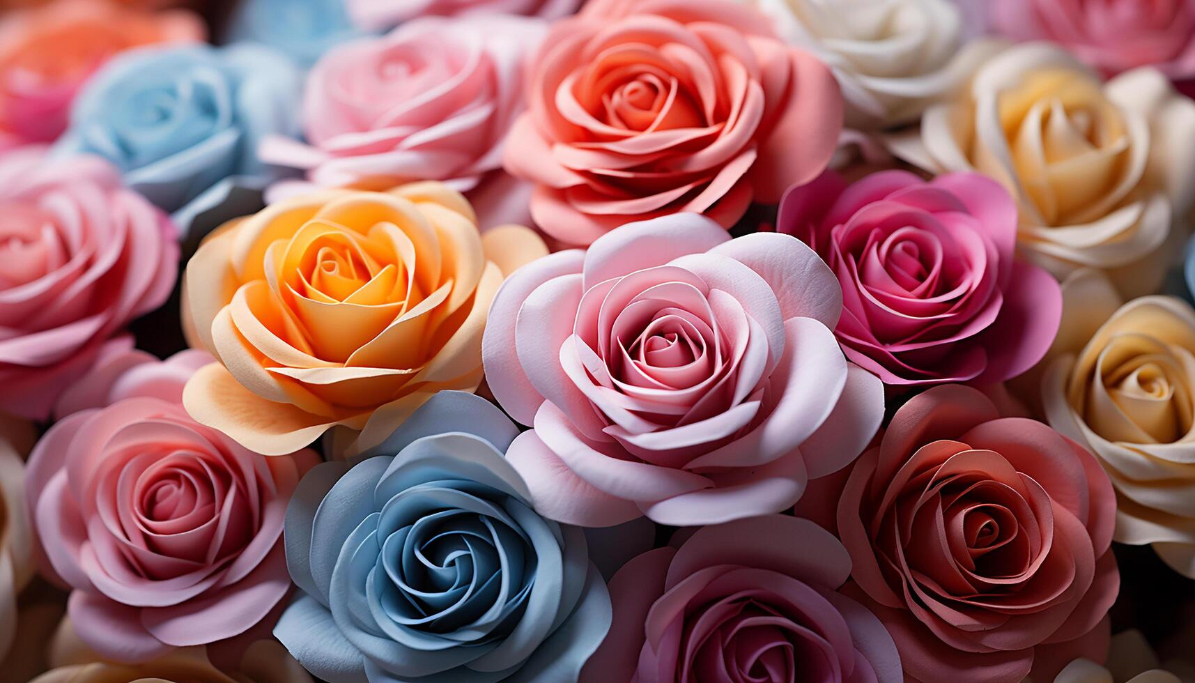 AI generated A beautiful bouquet of colorful flowers brings joy and romance generated by AI photo