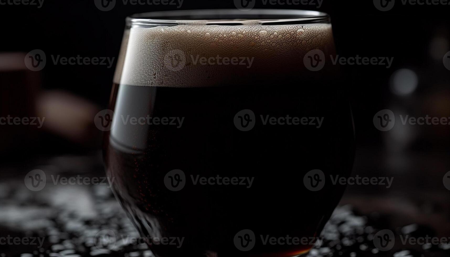 AI generated Thirsty glass pours frothy beer, refreshing and satisfying generated by AI photo