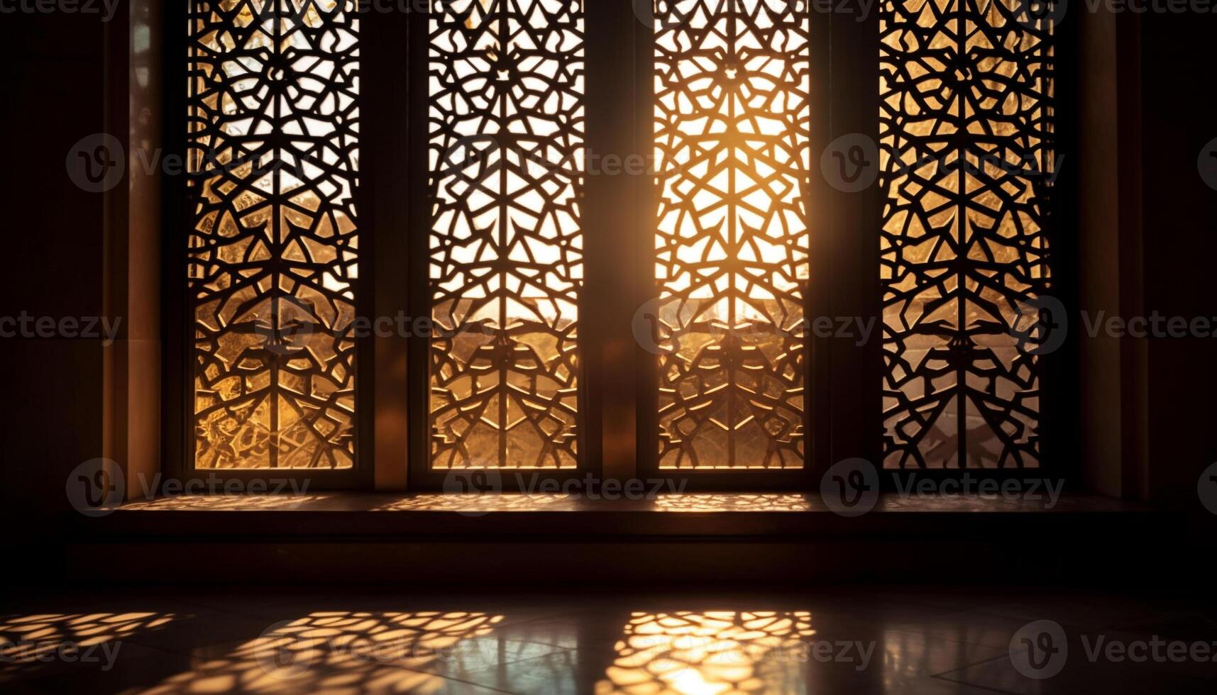 ai generado antiguo manchado vaso formas Decorar el elegante medieval ventana generado por ai foto