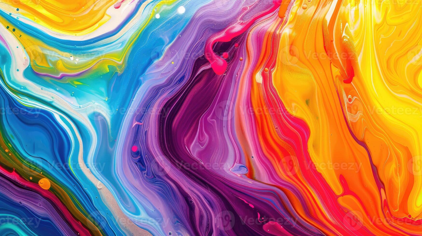 AI generated Immerse yourself in an abstract marbled acrylic paint ink waves painting, Ai Generated. photo