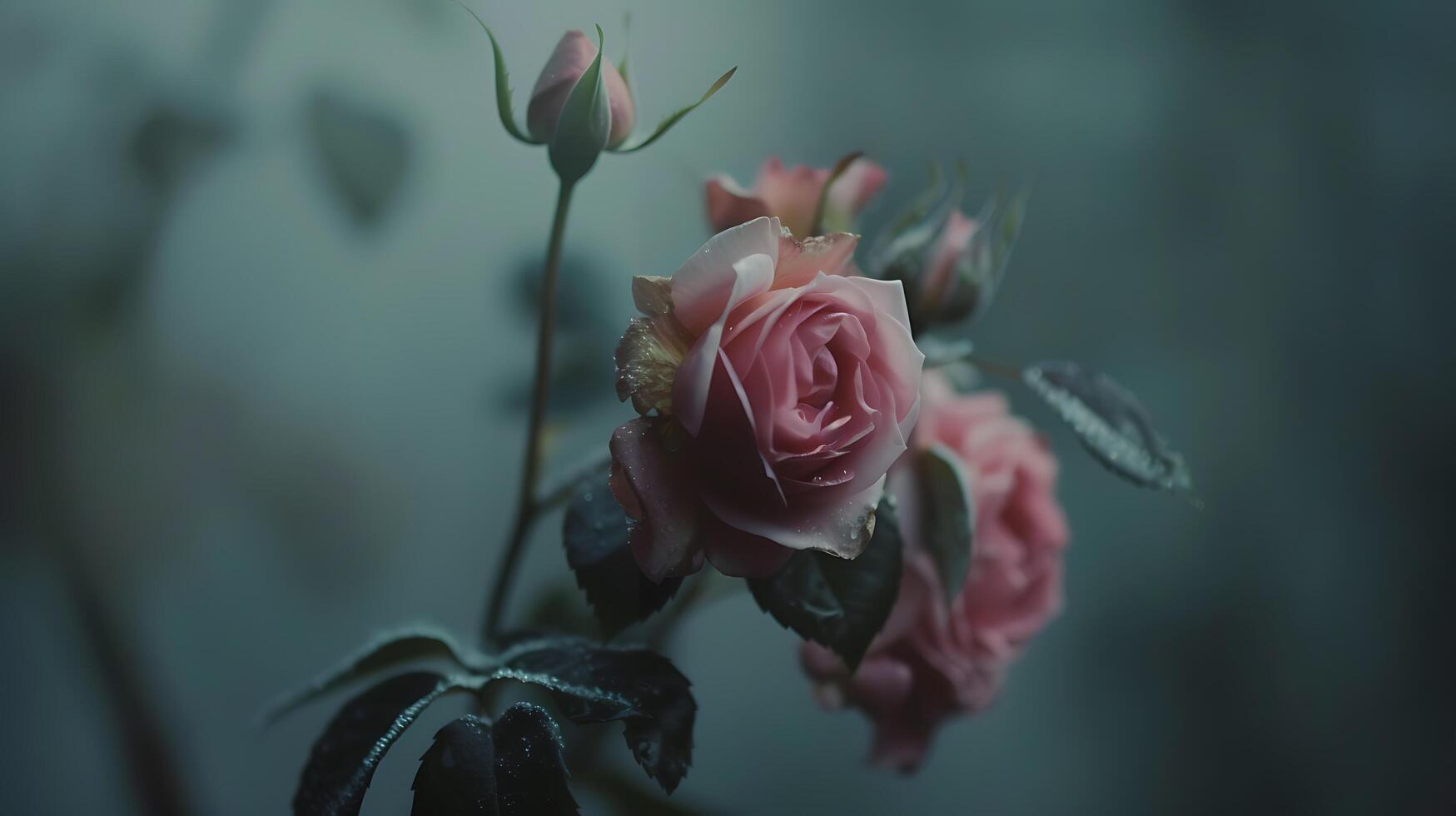 AI generated Vibrant Pink Peony Blooms in Soft Natural Light Macro Details Captured photo