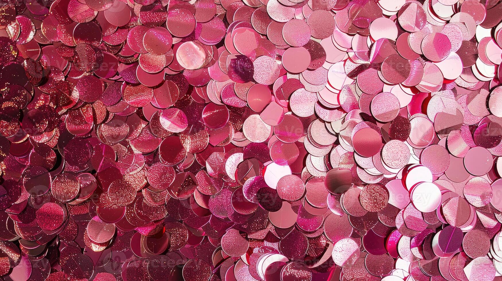 ai generado irradiar elegancia con un espumoso rosado lentejuela antecedentes bandera, un toque de glamour y brillar. ai generado. foto