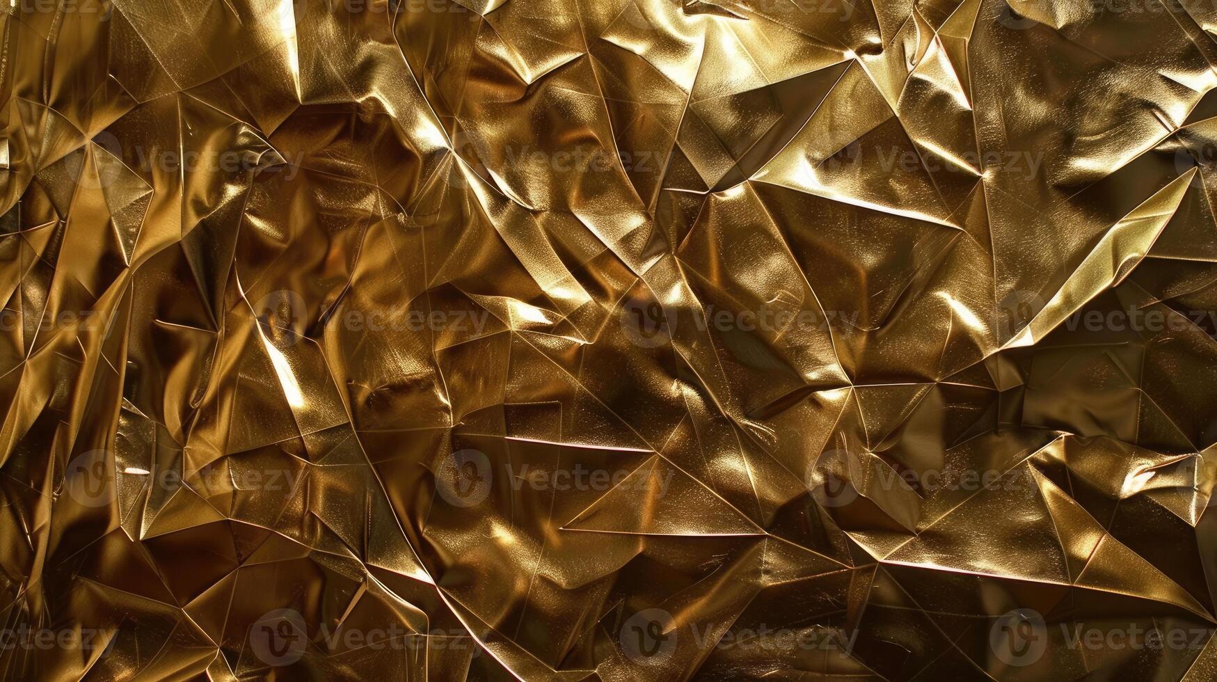 AI generated Shiny gold geometric metal texture adds elegance and sophistication, Ai Generated. photo