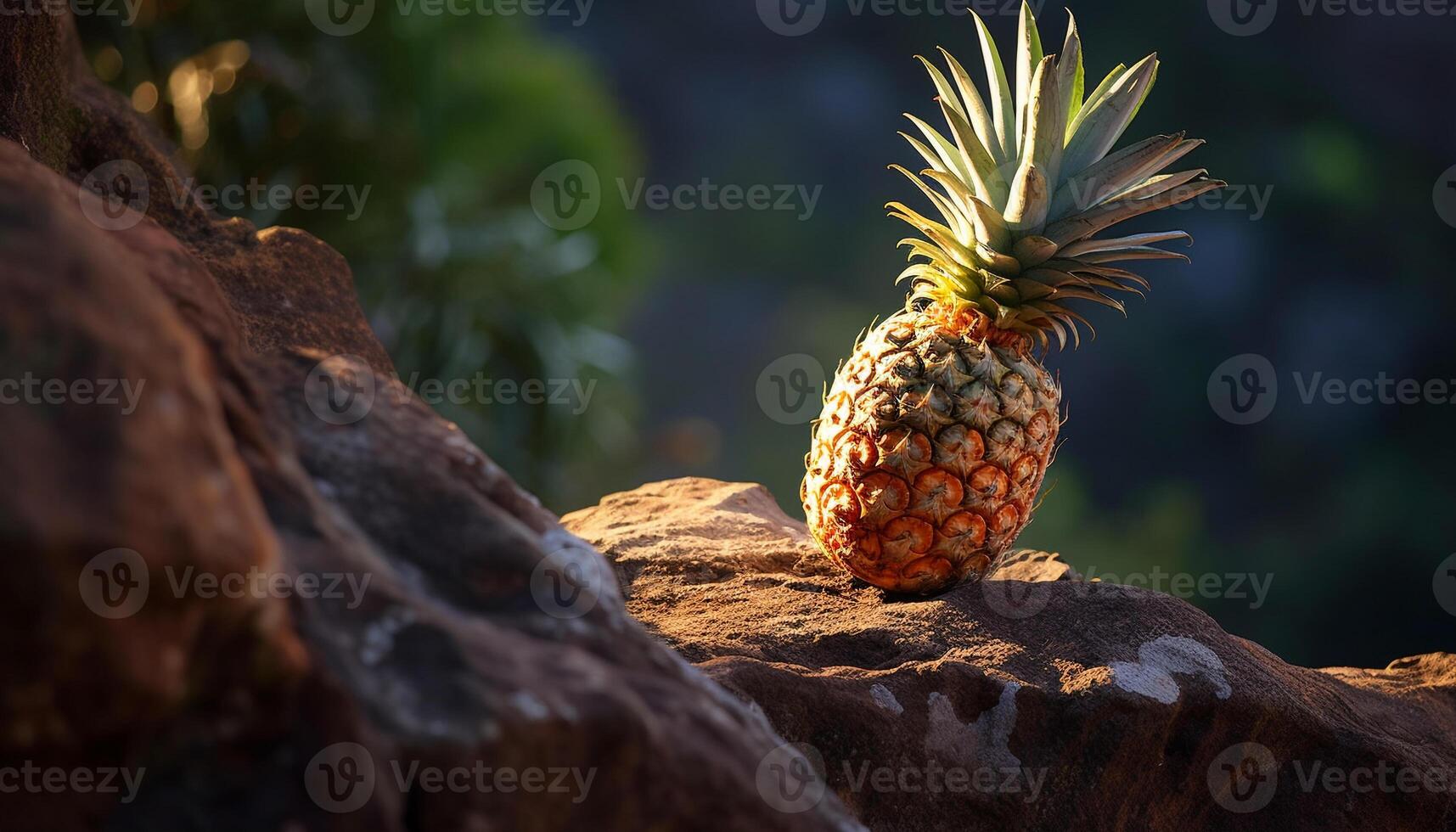 AI generated Fresh pineapple, ripe and sweet, a taste of summer generated by AI photo