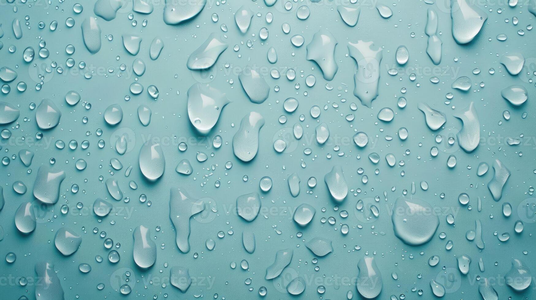 AI generated Refreshing blue background adorned with sparkling droplets of water, Ai Generated. photo