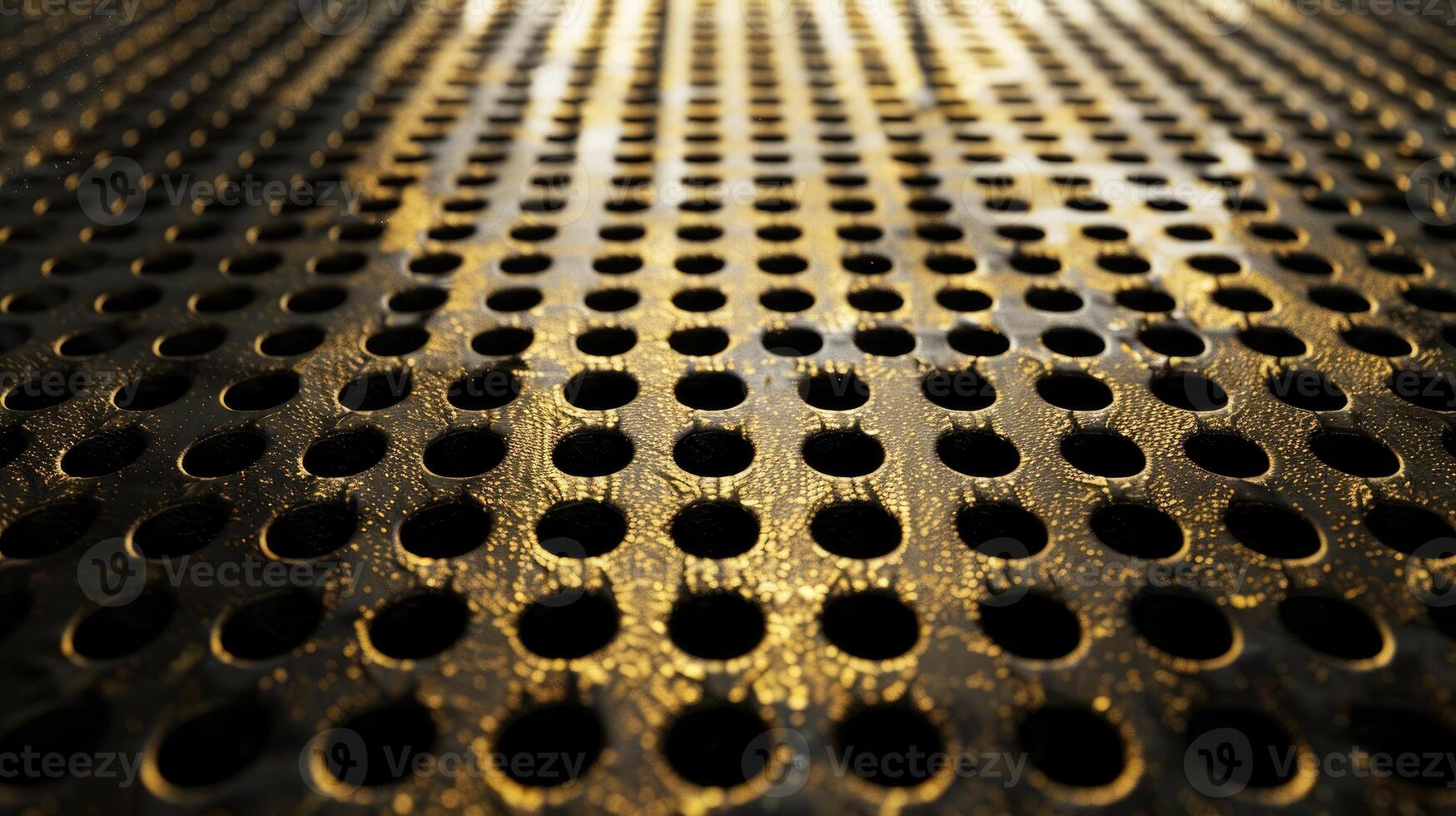 AI generated Shiny gold geometric metal texture adds elegance and sophistication, Ai Generated. photo