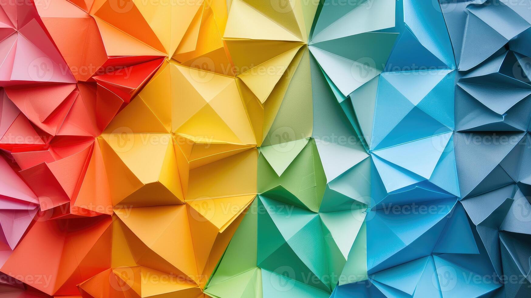 ai generado resumen fondo de pantalla antecedentes caracteristicas vistoso origami papel, ai generado. foto