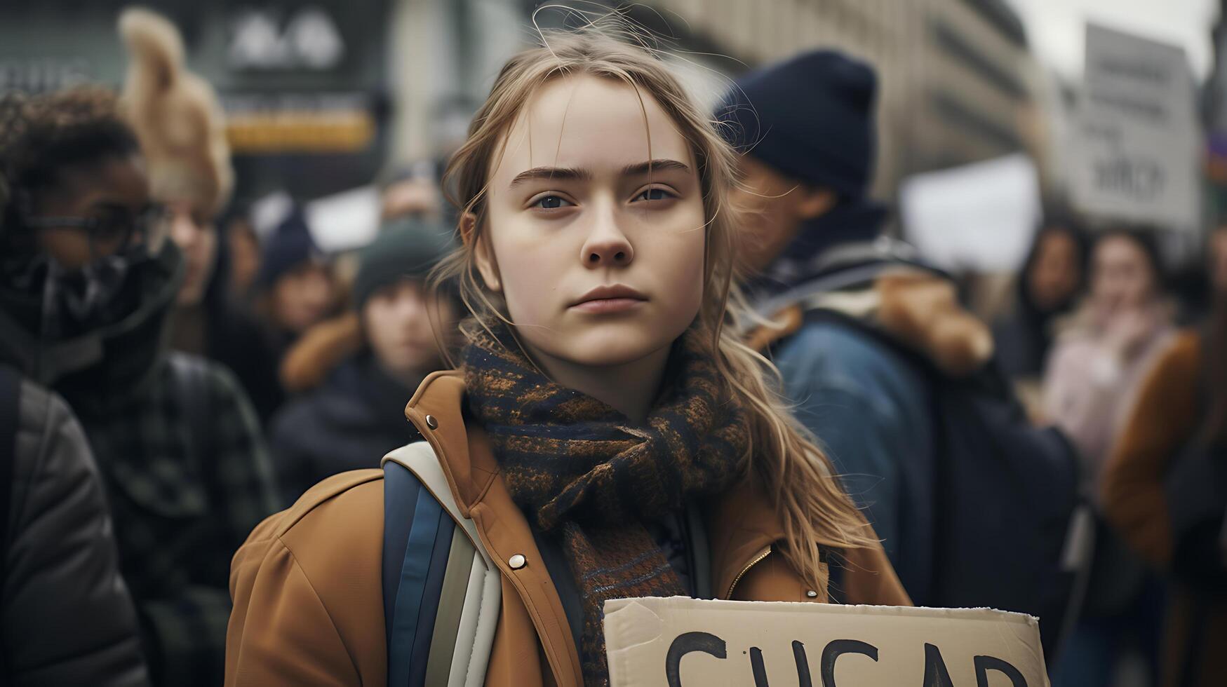 ai generado mujer disfrutando inalámbrico música y teléfono inteligente en de cerca Disparo foto