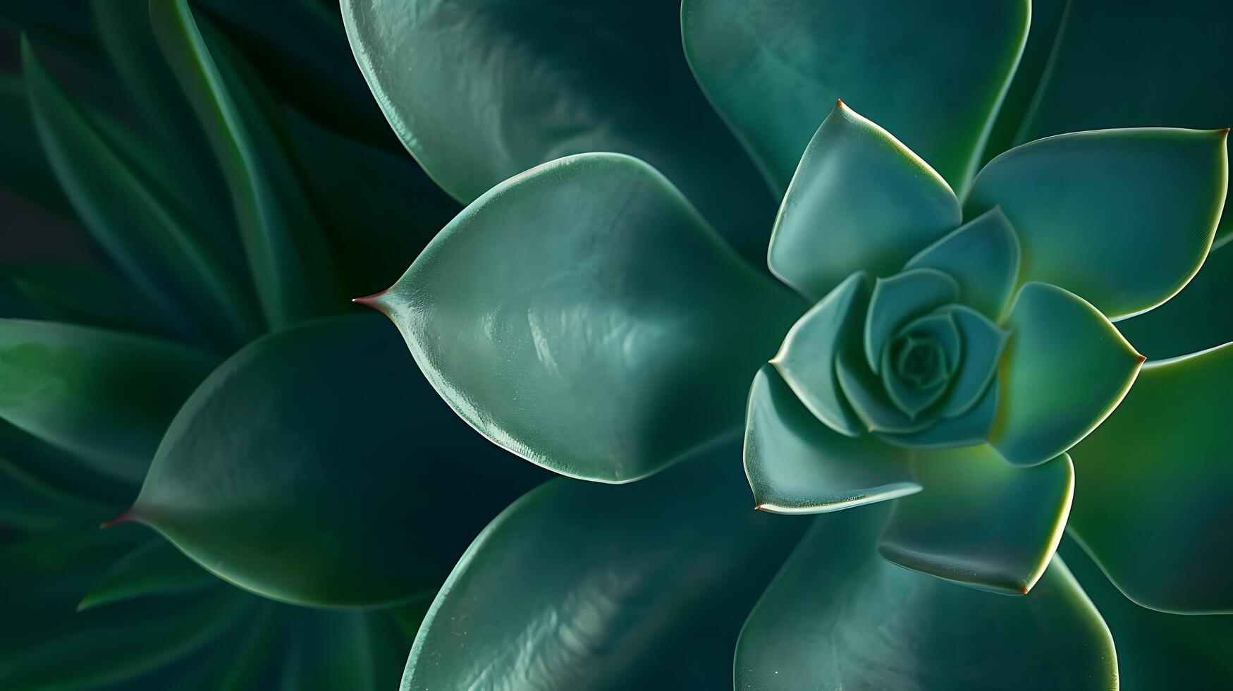 AI generated Delicate Shadows Embrace Vibrant Green Succulent in Soft Natural Light photo