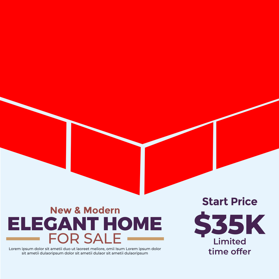 Home Sale Social Media Promotion, Square flyer design Template. psd